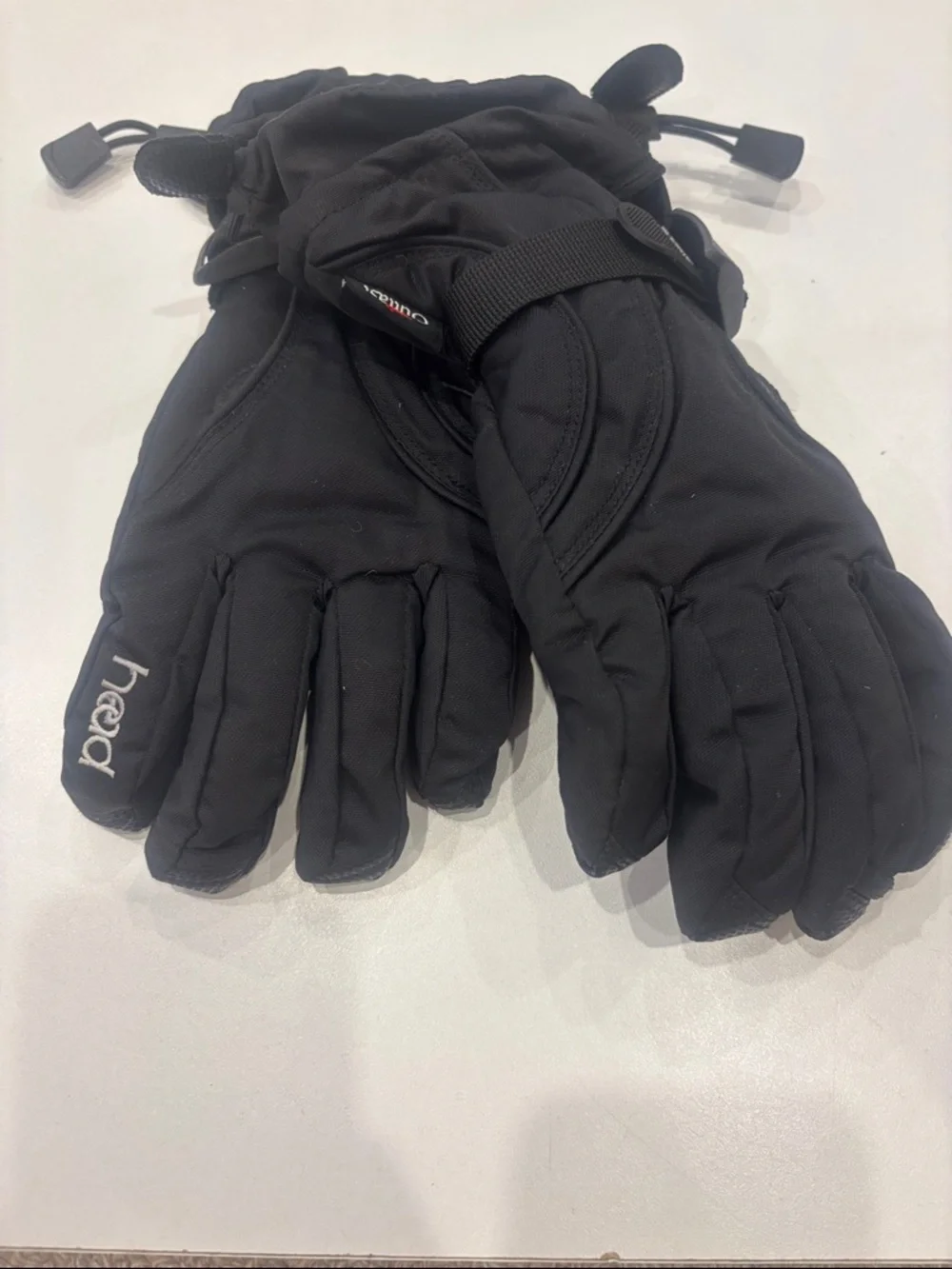 Head Black Insulated Ski Gloves with Adjustable Strap